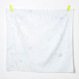 Nani IRO Kokka Flower Bloom & Bear Fruit Double Gauze - Blue B - 50cm