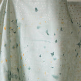 (Remnant) Nani IRO Kokka Flower Bloom & Bear Fruit Double Gauze - Mint C - 3.5m