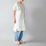 Nani IRO Kokka Yes! Tableau Cotton Herringbone  - White Blue A - 50cm