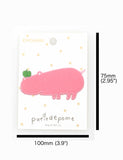 Putidepome Embroidered Iron On Patches - One Hippopotamus