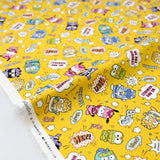 Sanrio Hapidanbui Hero - Cotton Canvas - Yellow - 50cm
