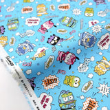 Sanrio Hapidanbui Hero - Cotton Canvas - Blue - 50cm