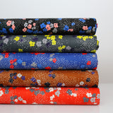 Kokka Echino Floret Double Gauze - Grey - 50cm