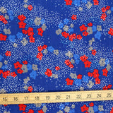 Kokka Echino Floret Double Gauze - Blue - 50cm