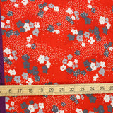 Kokka Echino Floret Double Gauze - Red - 50cm