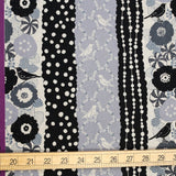 Kokka Echino Peck Canvas - Black - 50cm