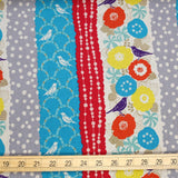 Kokka Echino Peck Canvas - Red - 50cm