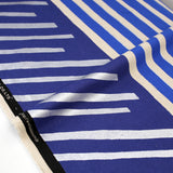 Kokka Echino Geometric Canvas - Navy - 50cm