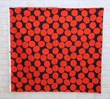 Kokka Muddy Works by Tomotake Anpan - Mortley Cross Soft Canvas - Red - 50cm - Nekoneko Fabric