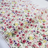 Kokka Floral Border Print - Red - 50cm