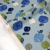 Kokka Knap Apples Canvas - Blue - 50cm