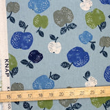 Kokka Knap Apples Canvas - Blue - 50cm