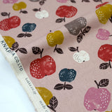 Kokka Knap Apples Canvas - Pink - 50cm