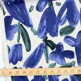 Kokka Linnea Soft Canvas - Blue - 50cm