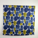 Kokka Modern Art Large Circles Cotton Linen Sheeting - Blue - 50cm