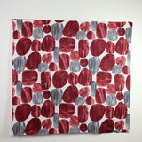 Kokka Modern Art Large Circles Cotton Linen Sheeting - Beige Red - 50cm