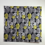 Kokka Modern Art Large Circles Cotton Linen Sheeting - Black - 50cm
