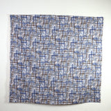 Kokka Modern Art Mosaic Cotton Linen Sheeting - Blue - 50cm