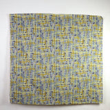 Kokka Modern Art Mosaic Cotton Linen Sheeting - Grey - 50cm