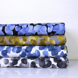 Kokka Modern Art Circles Cotton Linen Sheeting - Grey - 50cm