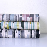 Kokka Modern Art Stripes Cotton Linen Sheeting - Pink - 50cm