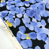 Kokka Modern Art Circles Cotton Linen Sheeting - Blue - 50cm