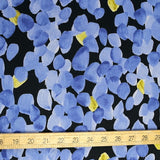 Kokka Modern Art Circles Cotton Linen Sheeting - Blue - 50cm