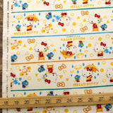Sanrio Hello Kitty Crayon - Cotton Canvas Oxford - Beige - 50cm