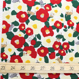 Kobayashi Cats Tsubaki Camilla Cotton Linen Canvas - Beige - 50cm
