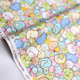 Kokka San X Sumikko Gurashi Collage Cotton Oxford Canvas - Blue - 50cm