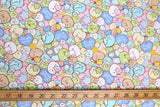 Kokka San X Sumikko Gurashi Collage Cotton Oxford Canvas - Blue - 50cm