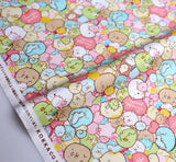 Kokka San X Sumikko Gurashi Collage Cotton Oxford Canvas - Pink - 50cm