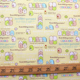 Kokka San X Sumikko Gurashi Medley Cotton Sheeting - Yellow - 50cm