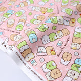 Kokka San X Sumikko Gurashi Medley Cotton Oxford Canvas - Pink - 50cm