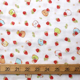 Kokka San X Sumikko Gurashi Strawberries Double Gauze - Beige - 50cm