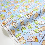 Kokka San X Sumikko Gurashi Medley Cotton Oxford Canvas - Blue - 50cm