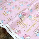 Sanrio Twin Stars Constellation - Cotton Canvas - Pink - 50cm