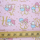 Sanrio Twin Stars Constellation - Cotton Canvas - Pink - 50cm