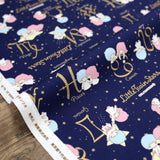Sanrio Twin Stars Constellation - Cotton Canvas - Navy - 50cm