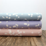 (Remnant) Kokka Muddy Works by Tomotake Petal - Double Gauze - Blue - 1m