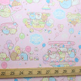 Kokka San X Sumikko Gurashi Carnival Cotton Oxford Canvas - Pink - 50cm