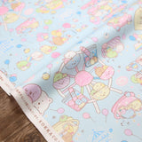 Kokka San X Sumikko Gurashi Carnival Cotton Oxford Canvas - Blue - 50cm
