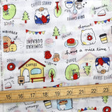 Kokka San X Sumikko Gurashi Plaid Waterproof Nylon Oxford Taffeta - Beige - 50cm
