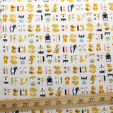 Warabi Shiba Inu Oden Cotton Sheeting - Beige - 50cm