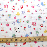 Sanrio Hello Kitty And Friends Watercolour Collage - Double Gauze - Beige - 50cm