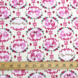 Sanrio Hello Kitty My Melody Strawberry Frame - Cotton Canvas - Beige - 50cm