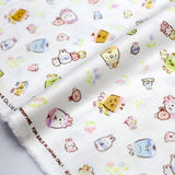 Kokka San X Sumikko Gurashi Floral Garden Double Gauze - Beige - 50cm