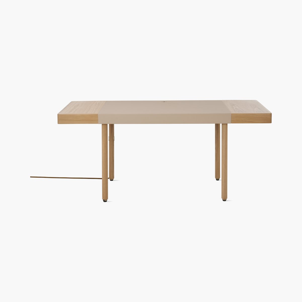 New Canaan Leatherwrap Sit-to-Stand Desk, 2 Drawers